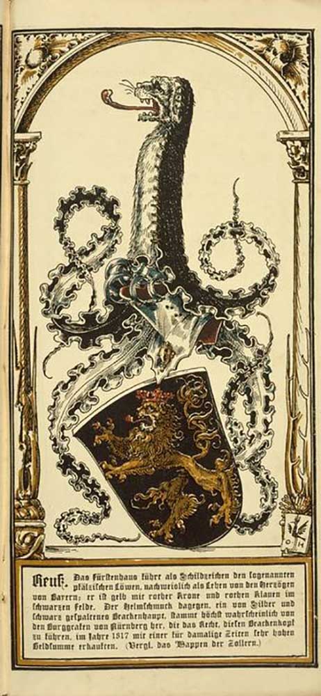 The root coat of arms of the German princely houses: Reuß à Otto Hupp
