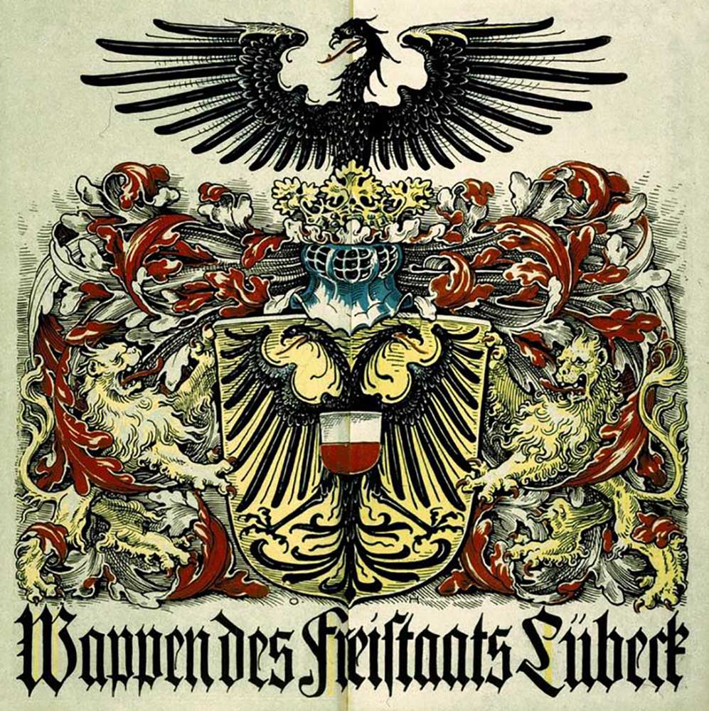 Coat of arms of the Free State of Lübeck à Otto Hupp
