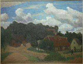 View of Worpswede with Weyerberg