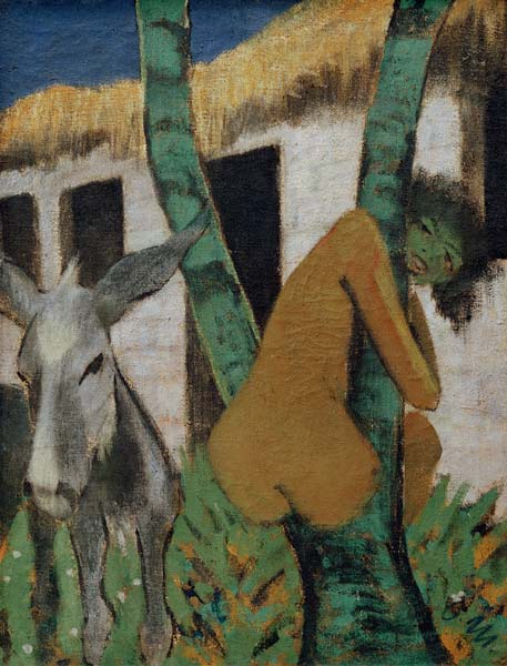 Zigeunerkind mit Esel à Otto Mueller