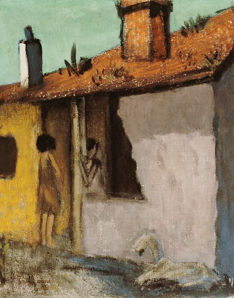 hute de Tzigane avec la chèvre à Otto Mueller