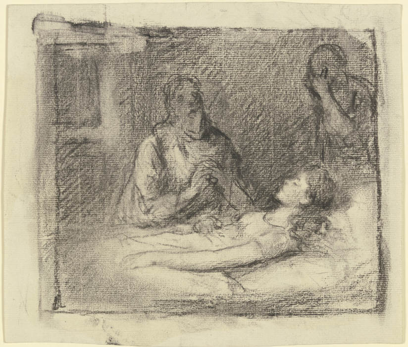At the sickbed à Otto Scholderer