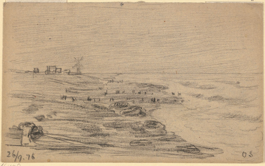 Ansicht der Küste von Littlehampton à Otto Scholderer