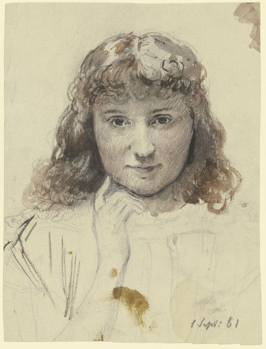 Portrait of a girl à Otto Scholderer