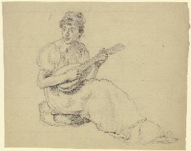 Mandoline spielende Frau