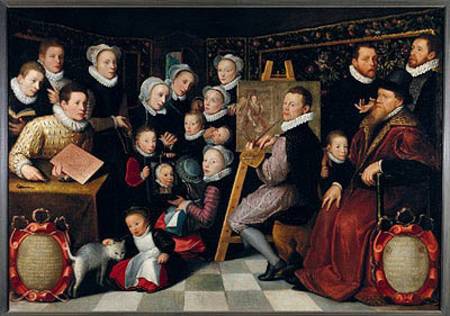 The Artist Painting, Surrounded by his Family à Otto van Veen