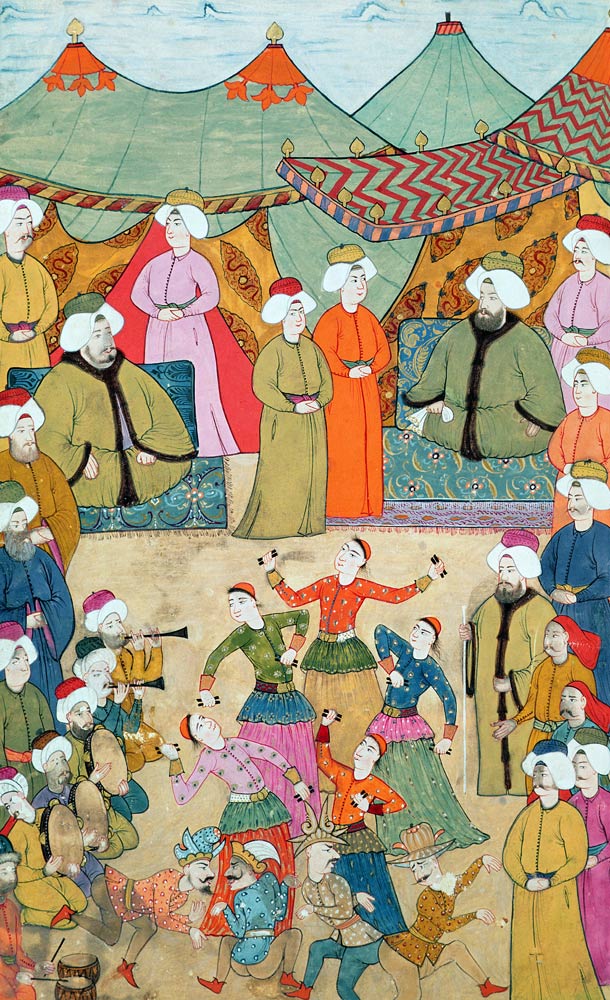 A Dance for the Pleasure of Sultan Ahmet III (1673-1736) from the ''Surnama'' à École ottomane