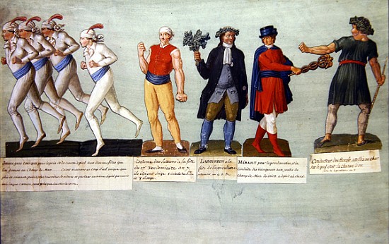 Athletes and participants in festivals during the French Revolutionary period à P. A. Lesueur