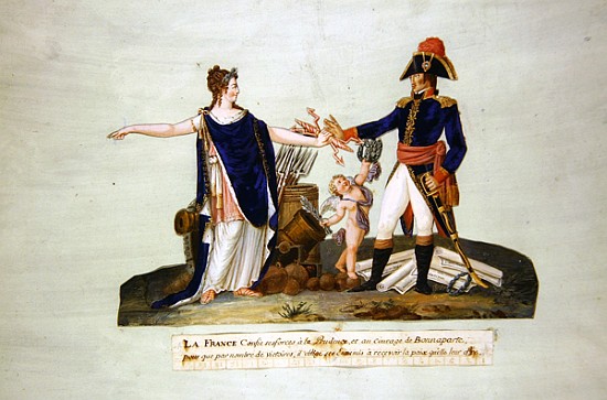 ''France entrusts her forces to Prudence and to the courage of Bonaparte. c.1800 à P. A. Lesueur