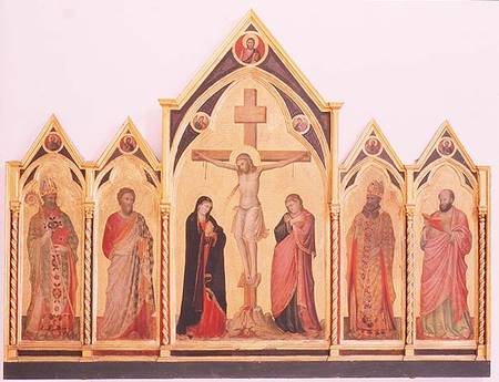 Crucifixion with Saints à Pacino  di Buonaguida