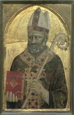 St. Nicholas of Myra (tempera on panel) à Pacino  di Buonaguida
