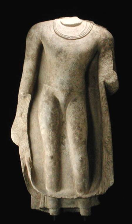 Standing figure of the Buddha (head missing), Gandhara à École pakistanaise