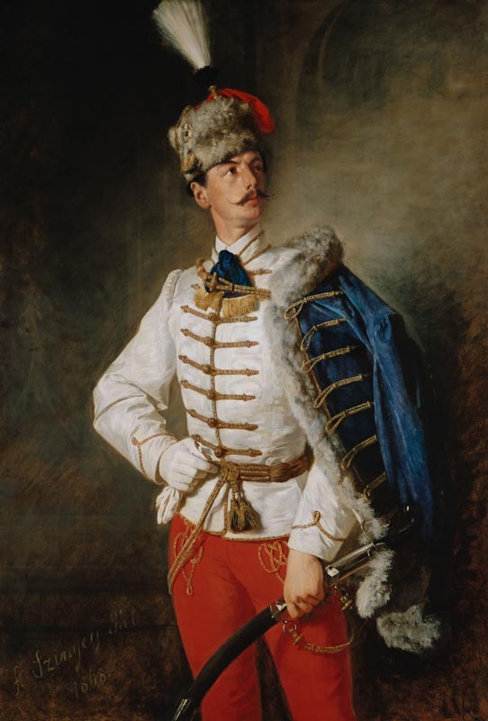 portrait de Laszlo en uniforme. à Pál Szinyei-Merse