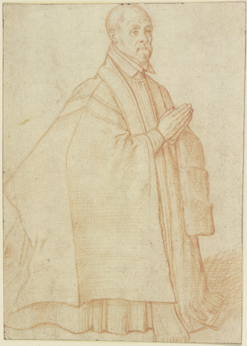 Kniend betender, vornehm gekleideter Mann nach rechts (Stifterfigur?) à Palma le VIeux (alias Jacopo Negretti)