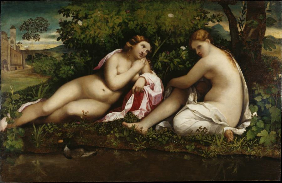 Two Nymphs at Rest (Jupiter and Callisto?) à Palma le VIeux (alias Jacopo Negretti)