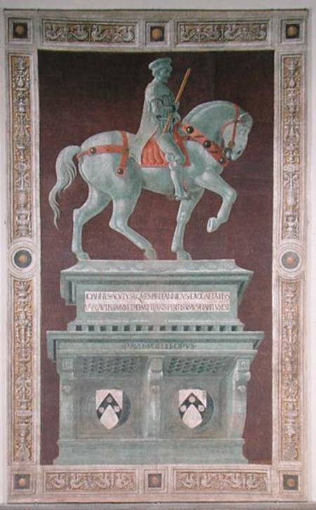 Equestrian Monument to Sir John Hawkwood (1320-94) 1436  (post restoration) à Paolo Uccello