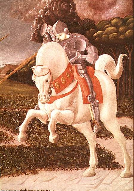 St. George and the Dragon, detail of St. George à Paolo Uccello