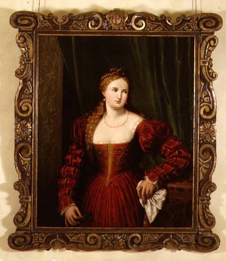Portrait of Violante, daughter of Palma Vecchio à Paris Bordone