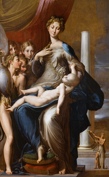Madonna mit dem langen Hals (... Dal collo lungo) à Parmigianino (dit le Parmesan)