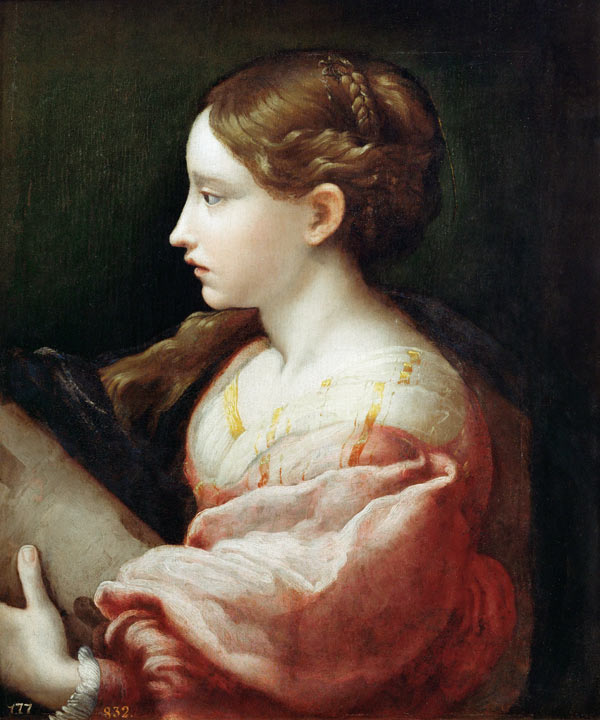 Saint Barbara à Parmigianino (dit le Parmesan)