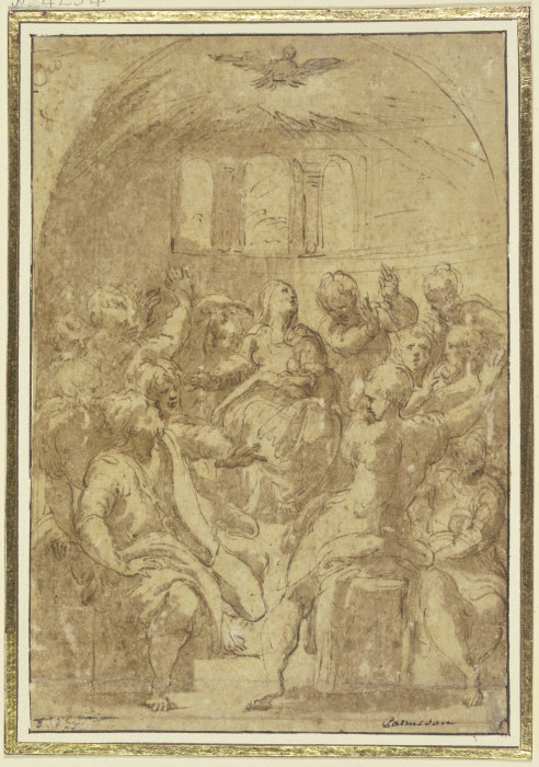 Descent of the Holy Spirit à Parmigianino (dit le Parmesan)
