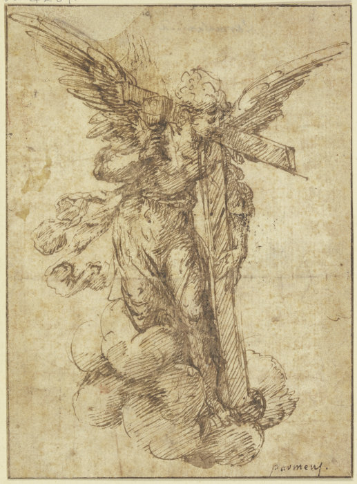Ein Engel mit Kreuz und Kelch à Parmigianino (dit le Parmesan)