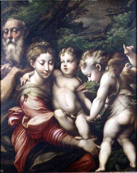 The Holy Family à Parmigianino (dit le Parmesan)