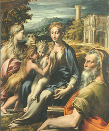 Maria mit Kind und Magdalena, Johannesknaben und Zacharias à Parmigianino (dit le Parmesan)