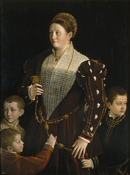 Portrait of Camilla Gonzaga di San Secondo and Her Three Sons à Parmigianino (dit le Parmesan)