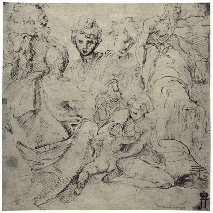 Studies for a Fresco à Parmigianino (dit le Parmesan)