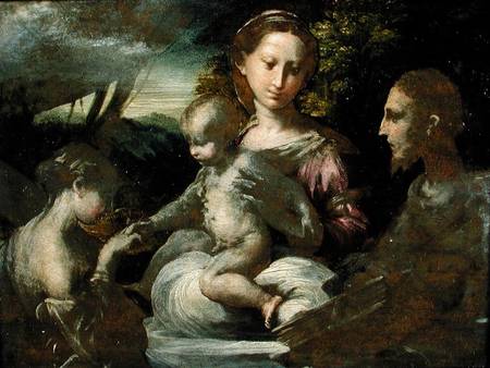 Study for The Mystic Marriage of St. Catherine à Parmigianino (dit le Parmesan)