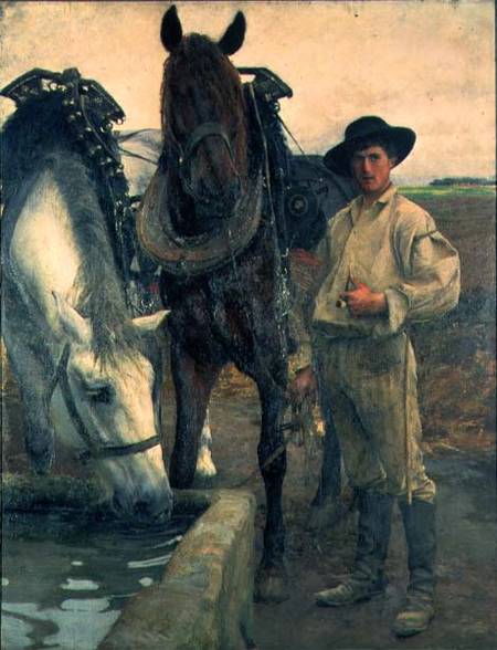 Horses at the Water Trough à Pascal A.J. Dagnan-Bouveret