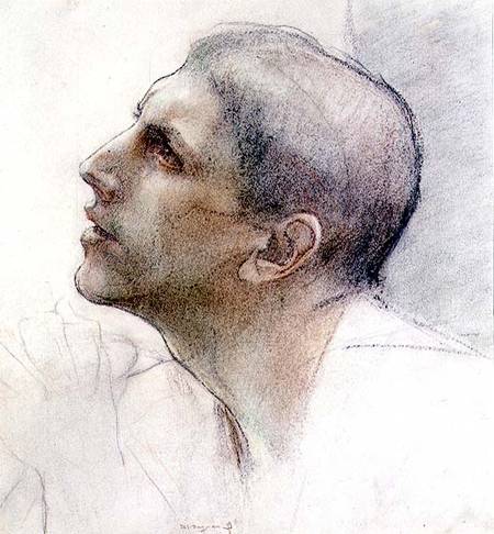 Study for Simon in 'The Supper at Emmaus' (charcoal & chalk on paper) à Pascal A.J. Dagnan-Bouveret