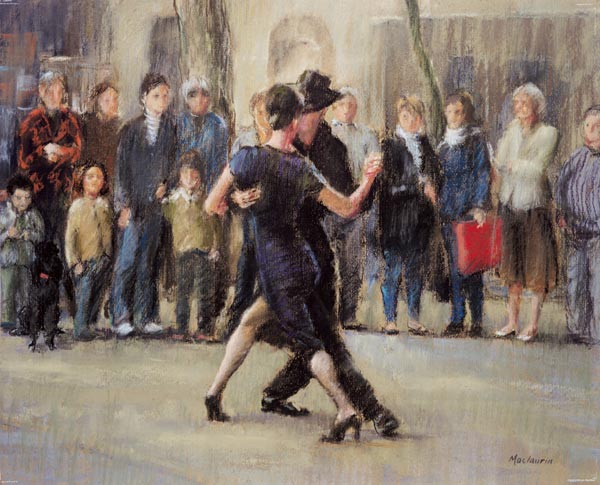 Street Tango (pastel on paper)  à  Pat  Maclaurin