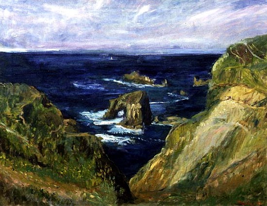 The Hole in the Rock, Cornwall, 1997 (oil on canvas)  à Patricia  Espir