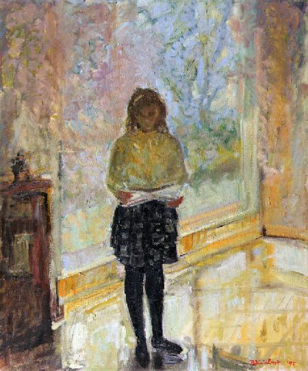 Clara Singing, 1995 (oil on canvas) 