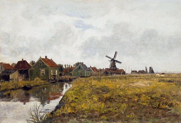 Zaanstreek (maisons au canal) à Paul Baum