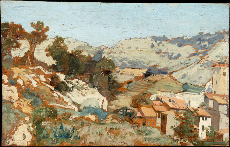 Landscape near Roquevaire in Provence à Paul Camille Guigou