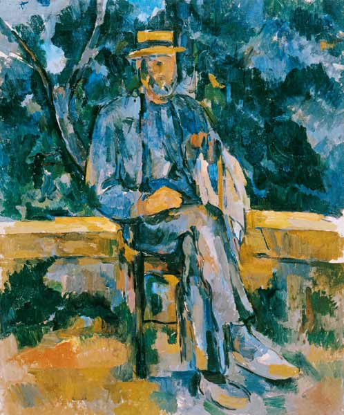 Homme étant assis à Paul Cézanne