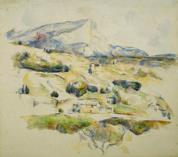 Der Mont Saint Victoire von Lauves aus gesehen (La Montagne Sainte Victoire Vue des Lauves) à Paul Cézanne