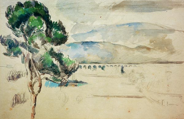 Arc Valley with Viaduct à Paul Cézanne