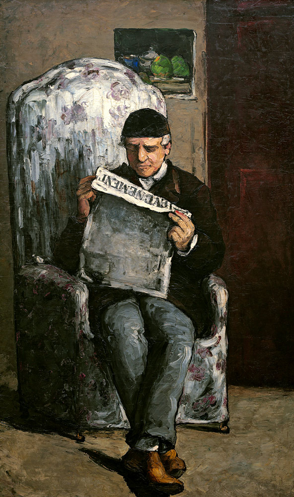 Père de l'artiste lisant le journal à Paul Cézanne