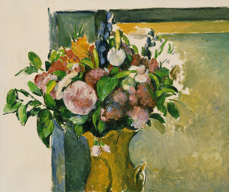 Flowers in a Vase à Paul Cézanne