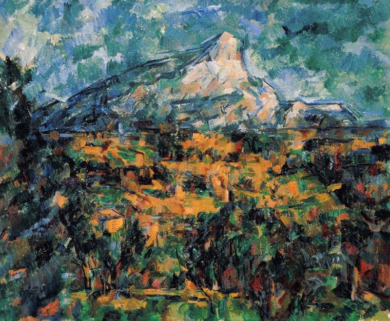 Landschaft bei Aix mit dem Mont Saint-Victoire à Paul Cézanne