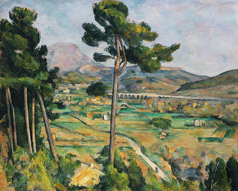 Montagne Sainte-Victoire et viaduc sur la vallée de l'Arc à Paul Cézanne