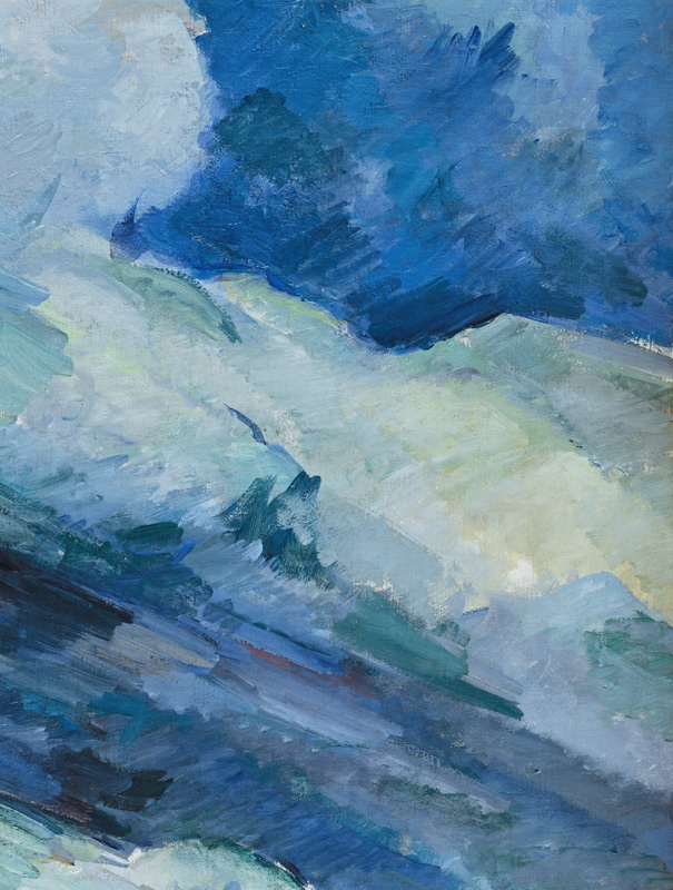 Les Grandes Baigneuses (détail d'un coup de pinceau) à Paul Cézanne