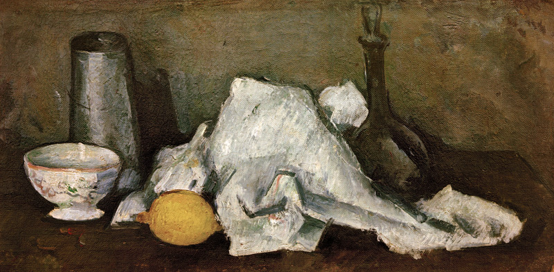 Milk jar and lemon II à Paul Cézanne