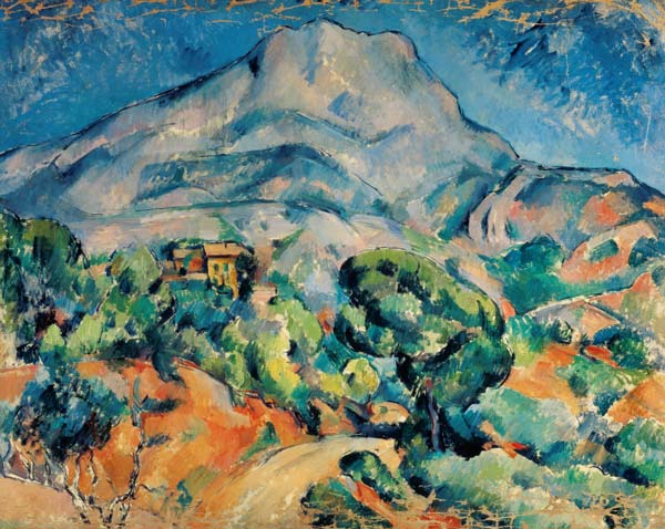 La montagne Sainte Victoire - peinture huile sur toile de Paul Cézanne en reproduction imprimée ou copie peinte à l'huile sur toile