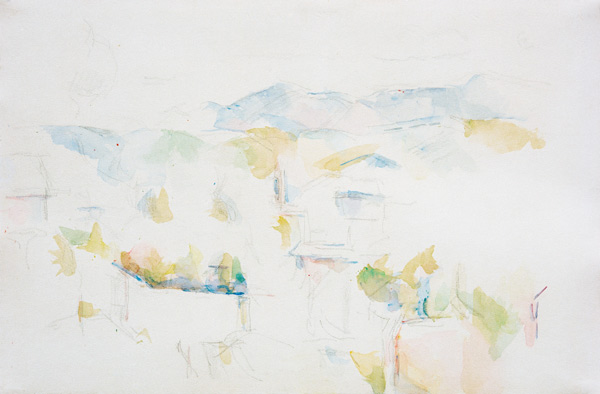 Mountains near Aix-en-Provence à Paul Cézanne