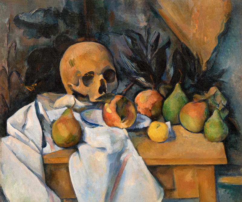 Nature morte au crane à Paul Cézanne